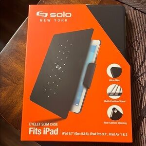 Black Eyelet Slim Case for iPad